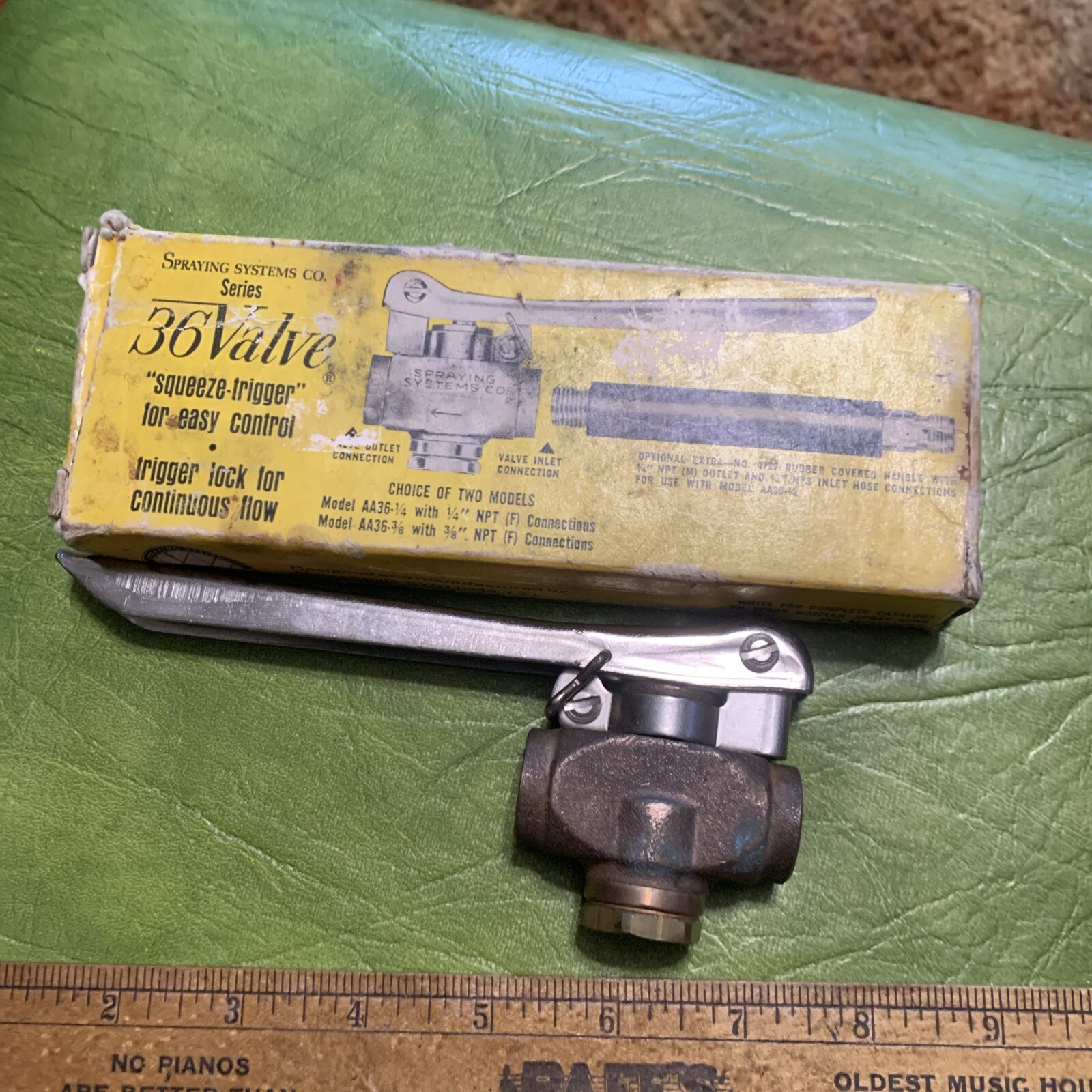 NOS Vintage Spraying Systems AA36-1/4 36 Valve Spray Gun Valve In Box USA Made