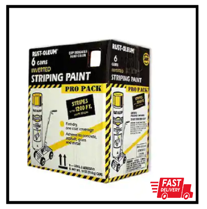 Spray Paint Car Parking Lot Striping Machine Line Road Marking Flat White 6 Pack
