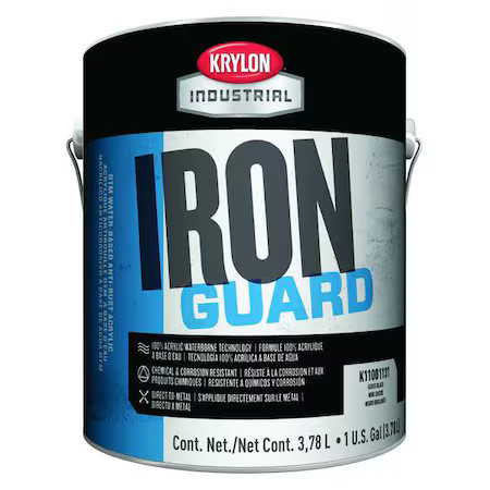 Krylon K11044001 Interior/Exterior Paint, Semi-Gloss, Water Base, Green, 1 Gal