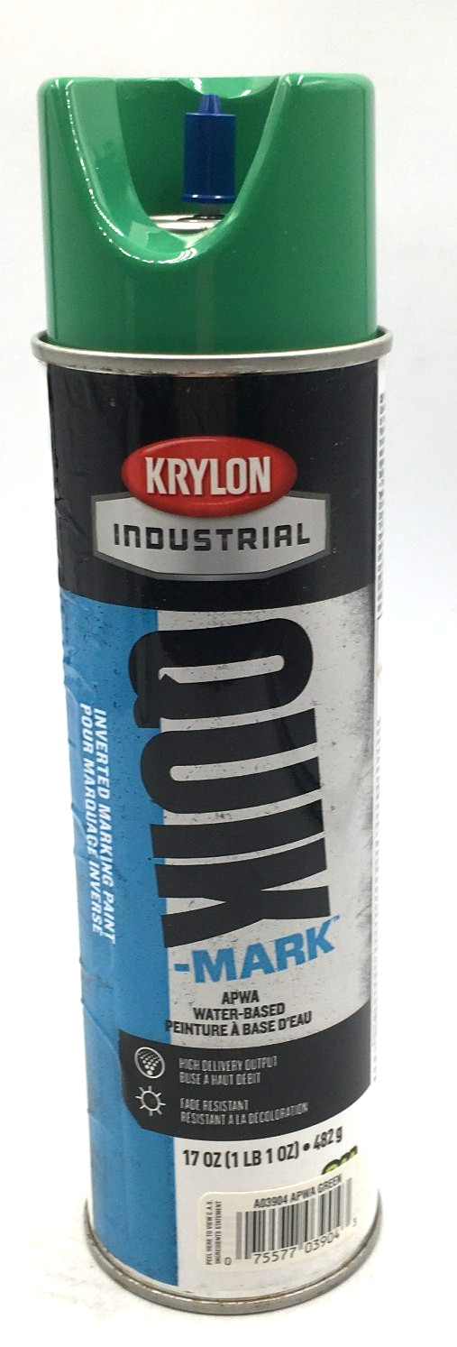 ONE CAN Of Krylon QUIK-MARK Water-Based Inverted Marking Paint – APWA Green