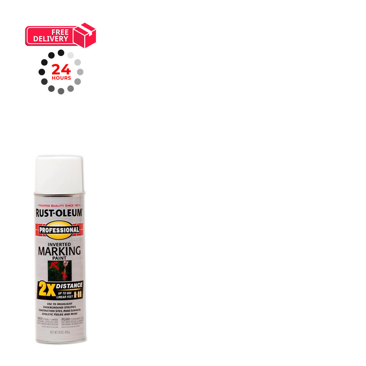 Rust-Oleum 266593 Professional 2X Distance 15 Ounce (Pack of 1), White