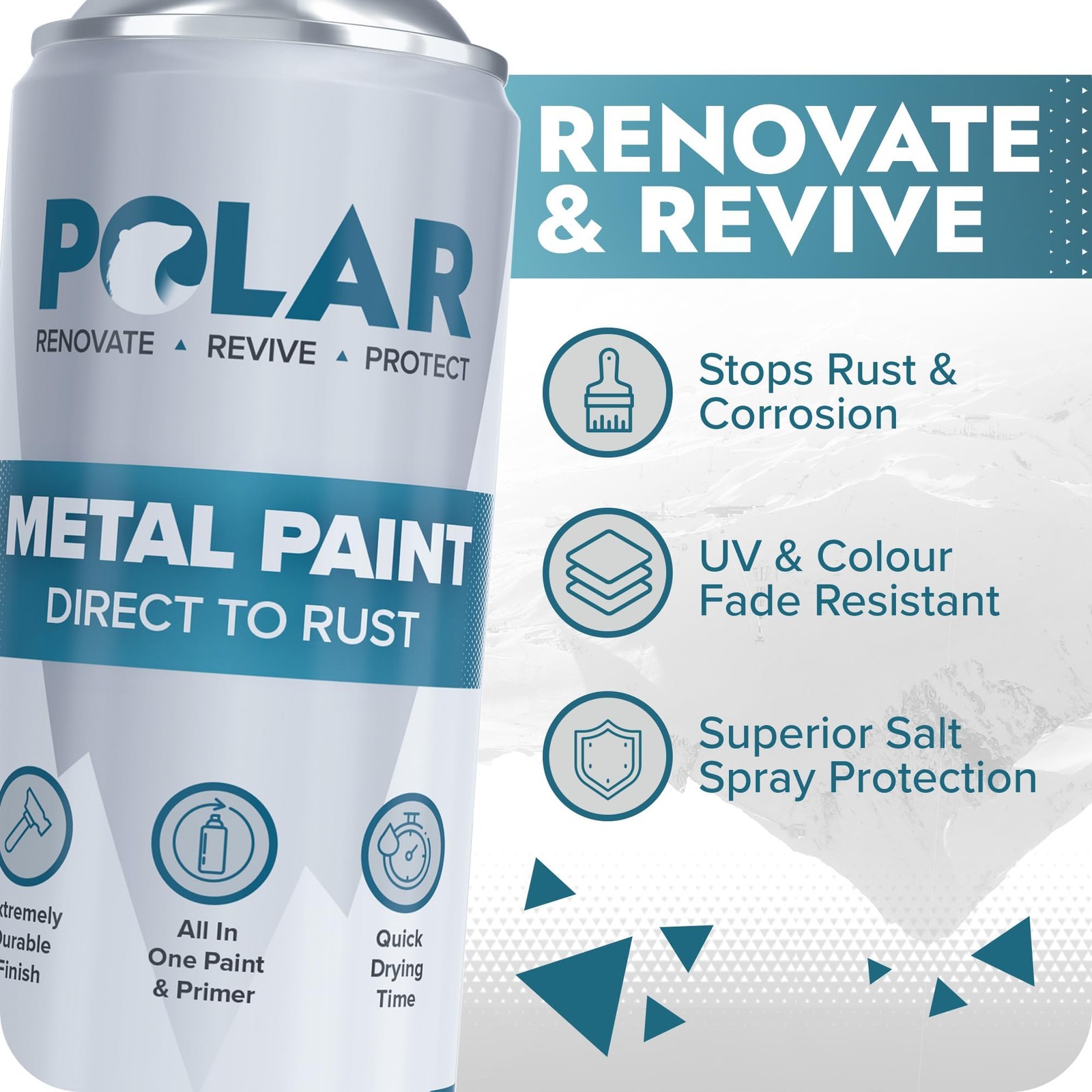 Polar Gloss Black Direct to Rust Spray 13.5 Fl Oz (Pack of 2),