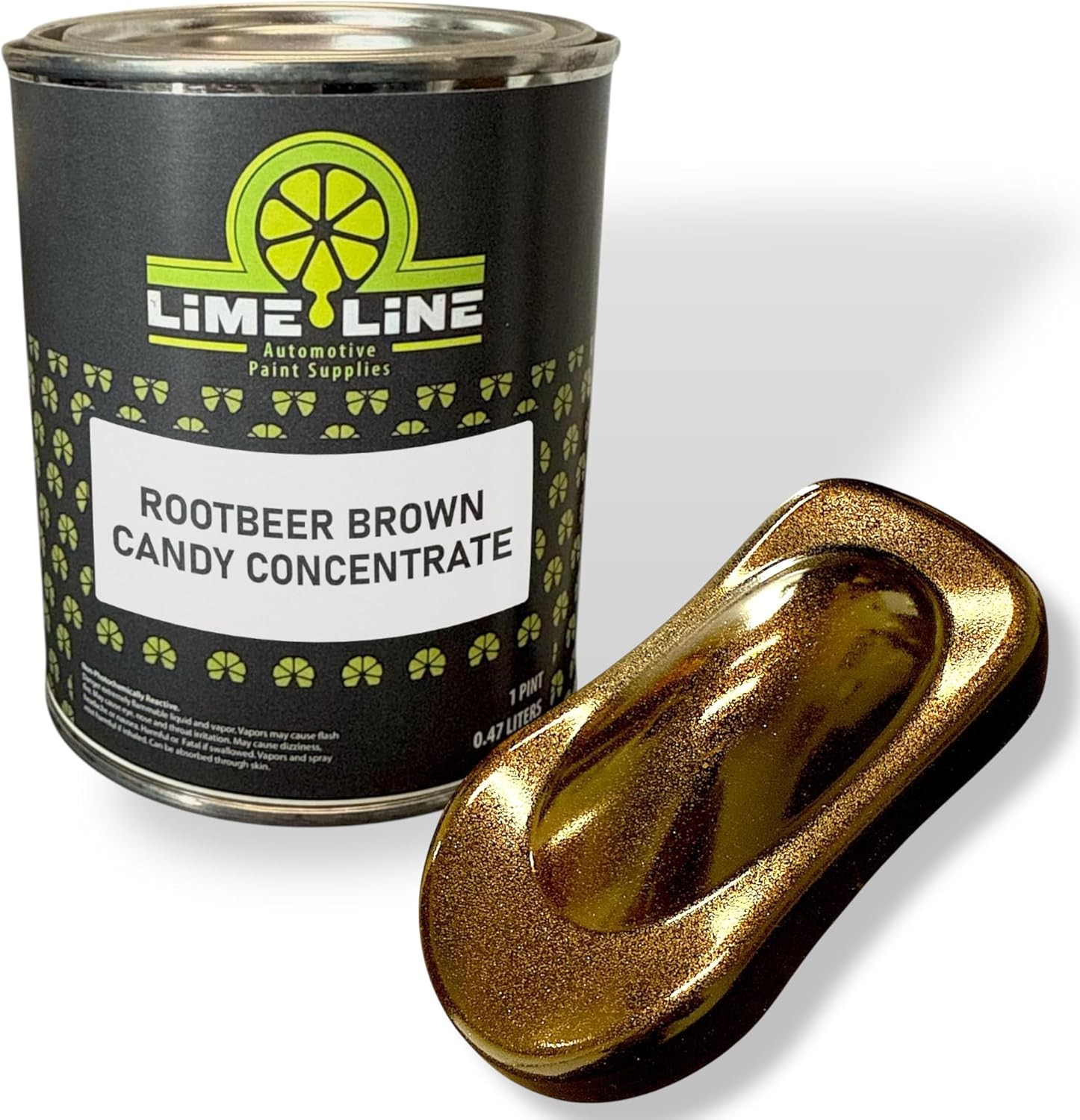 Rootbeer Concentrate, Automotive Solvent Based Transparent Paint over Pearls,…