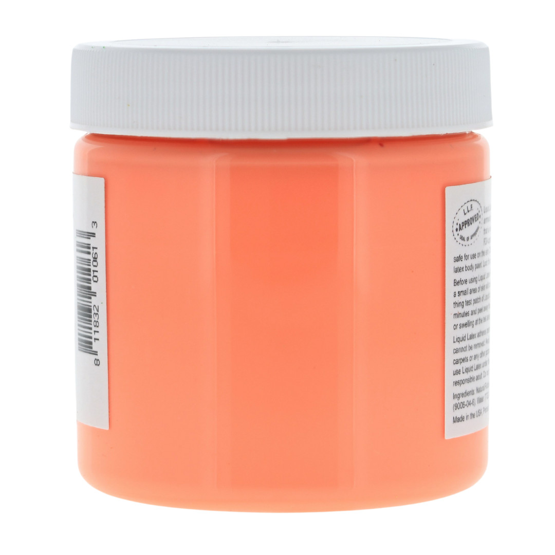 Fluorescent Orange Liquid Latex Body Paint – 4 oz – Blacklight and Bright