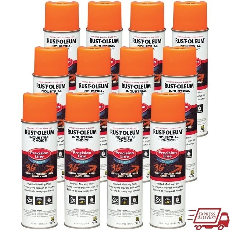 Fast Drying Water Based Line Marking Spray 12 Cans Grass Concrete Gravel New