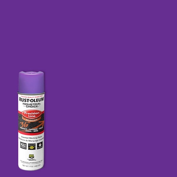 Rust-Oleum 1669838V Precision Line Marking Paint, Inverted, Fluorescent Purple,