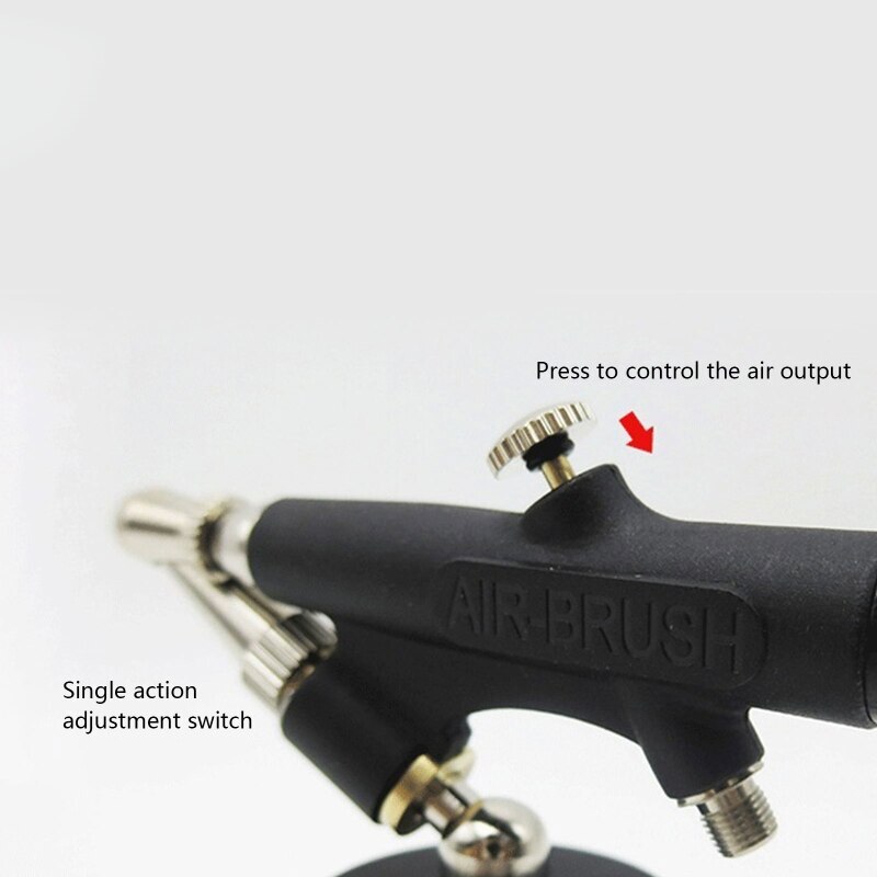 Airbrush Kit Mini Single Action Air Brush Set Siphon Feed 0.8Mm Paint Gun Tool
