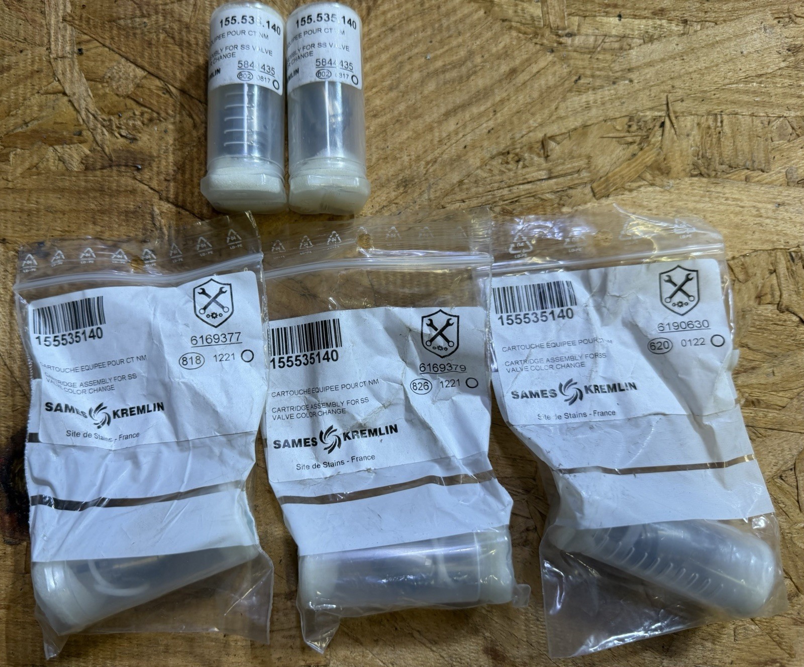Sames Kremlin Cartridge CTM Stainless 155-535-140 Lot Of 5 NOS