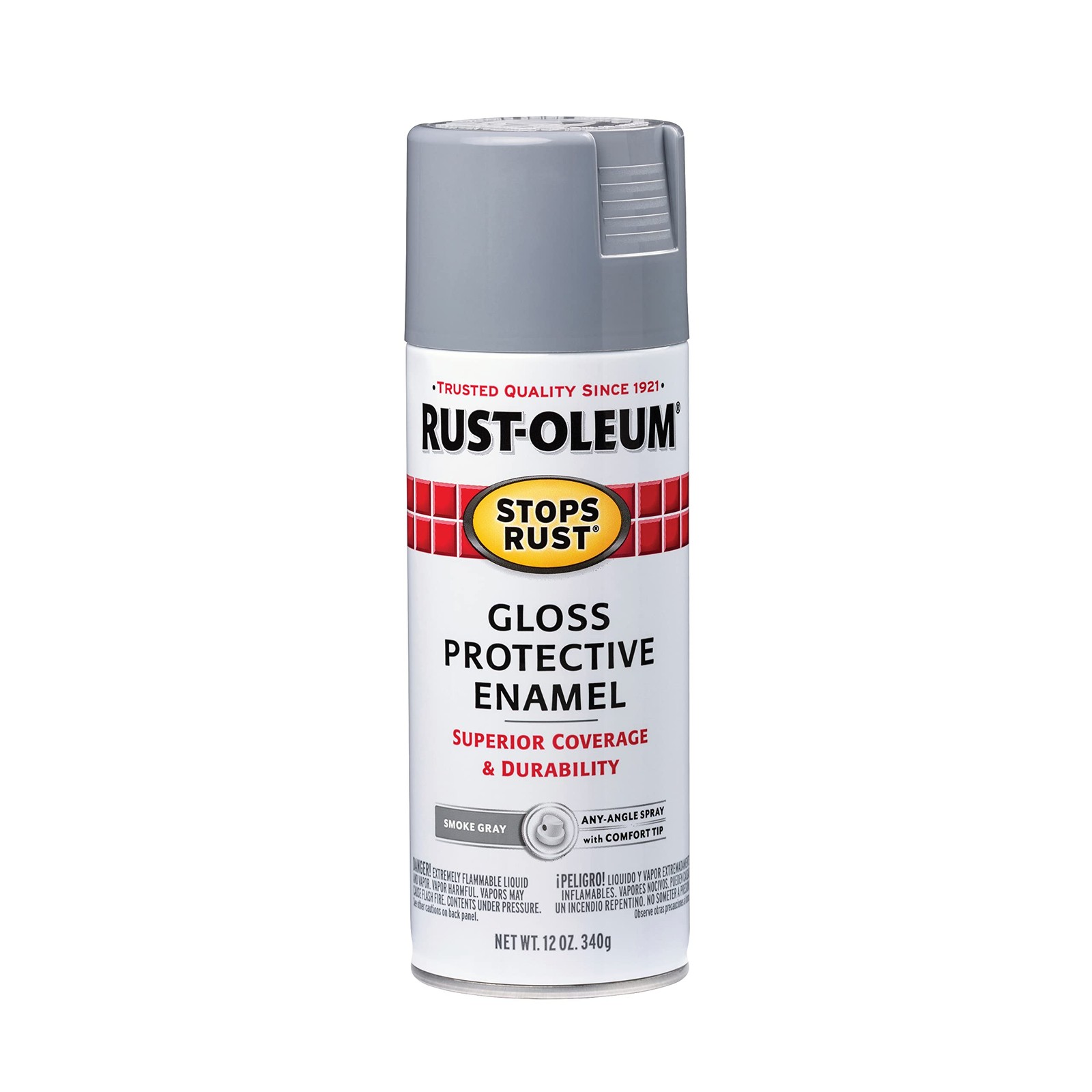 Rust-Oleum 7786830 Stops Rust Spray 12 Ounce (Pack of 1), Gloss Smoke Gray