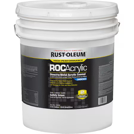 Rust-Oleum 316537 Acrylic Enamel Coating, Safety Green, 5Gal