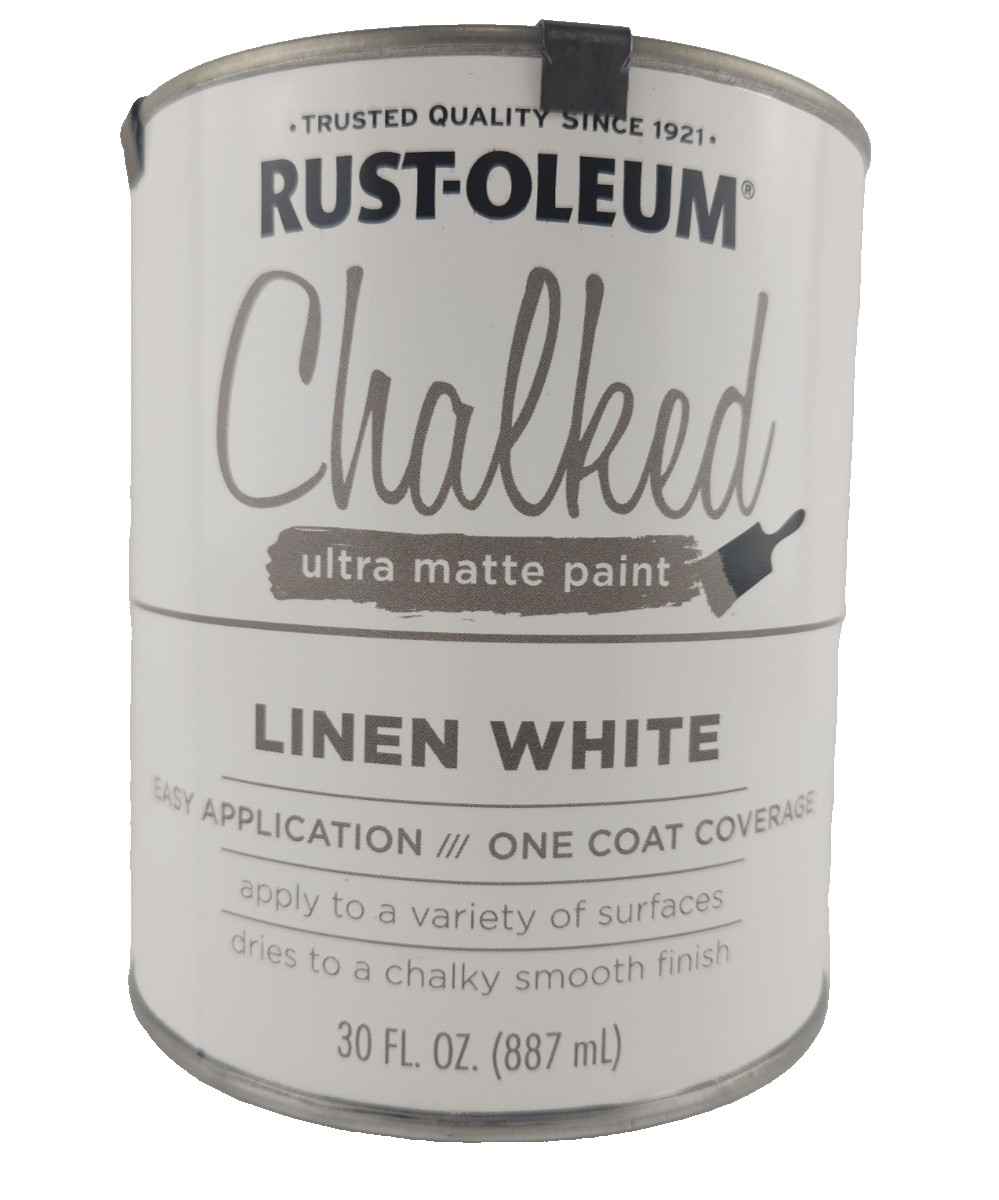 Rust-Oleum Chalked Ultra Matte Paint Linen White Chalky Rustoleum 30 FL OZ