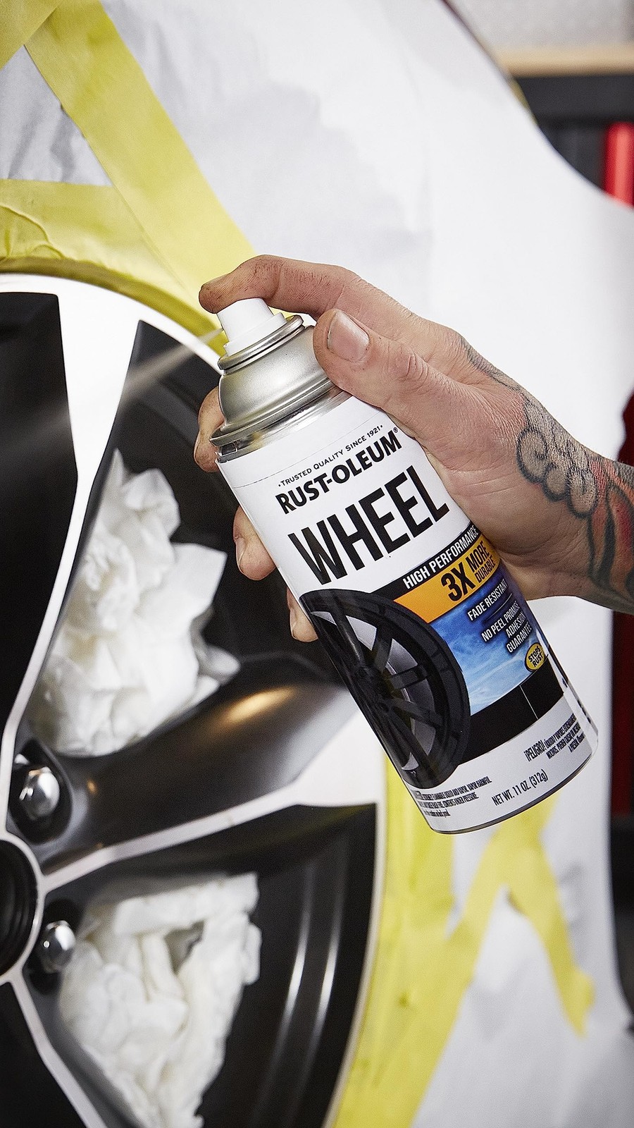 High Performance Wheel Paint Spray Matte Black Automotive Rim Finish 11 Oz