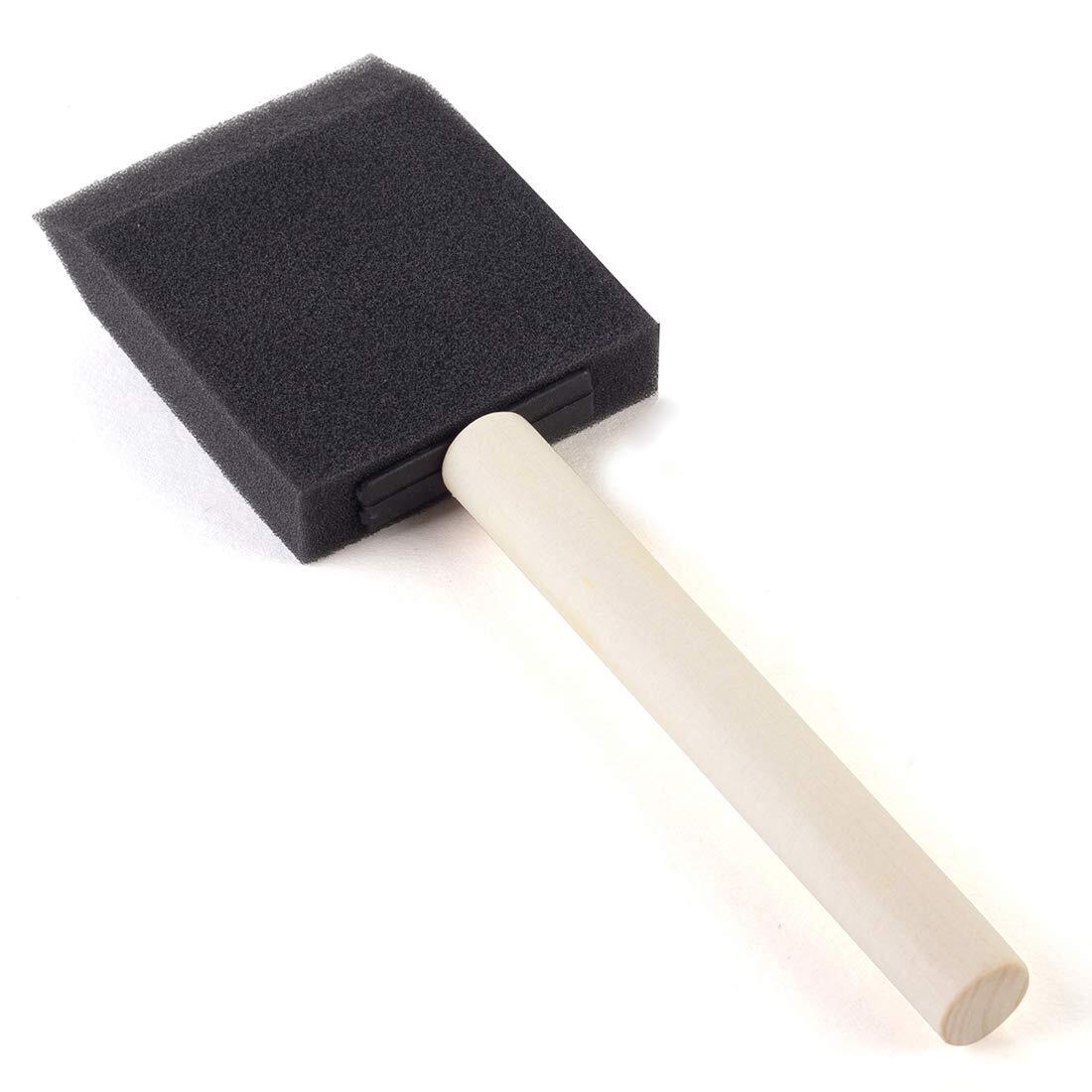Tosnail 48 Pack 2 Inch Foam Paint Brush with Wooden Handles for Acrylics,