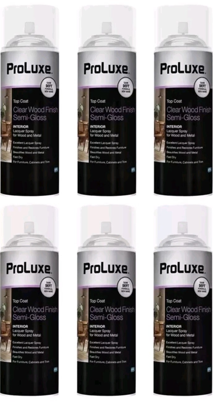 ProLuxe PLX011S/54 Semi-Gloss 12.25 oz Clear Wood Finish Aerosol – Pack of 6