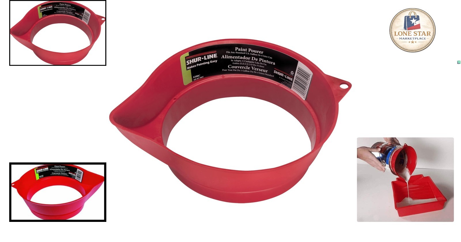 Shur-Line 1 Gallon Paint Pourer – High Side Spout for Easy Stirring and Mixing