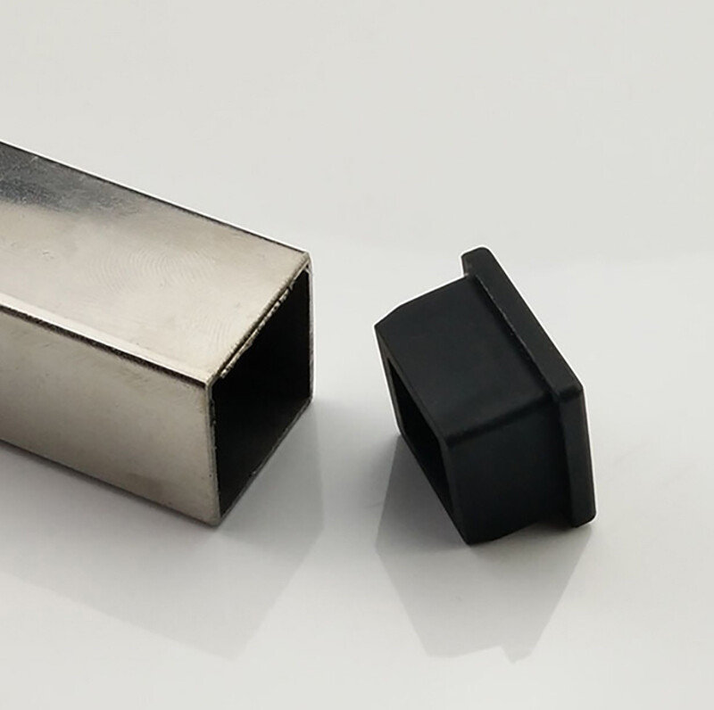Black Square Silicone Plugs Blanking End Cap Pipe Tube Insert Bung 9.6mm-50.6mm
