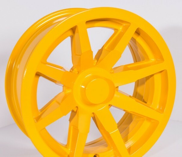 Signal Yellow powder coating powder High Gloss by Remcoat 5 lb 85% Gloss