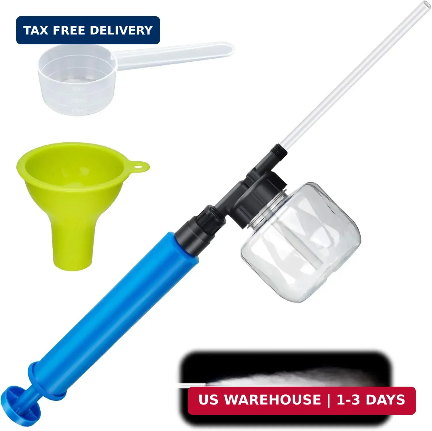 19″ Powder Duster Sprayer with Push-Pull Air Pump for Diatomaceous Earth, Delta
