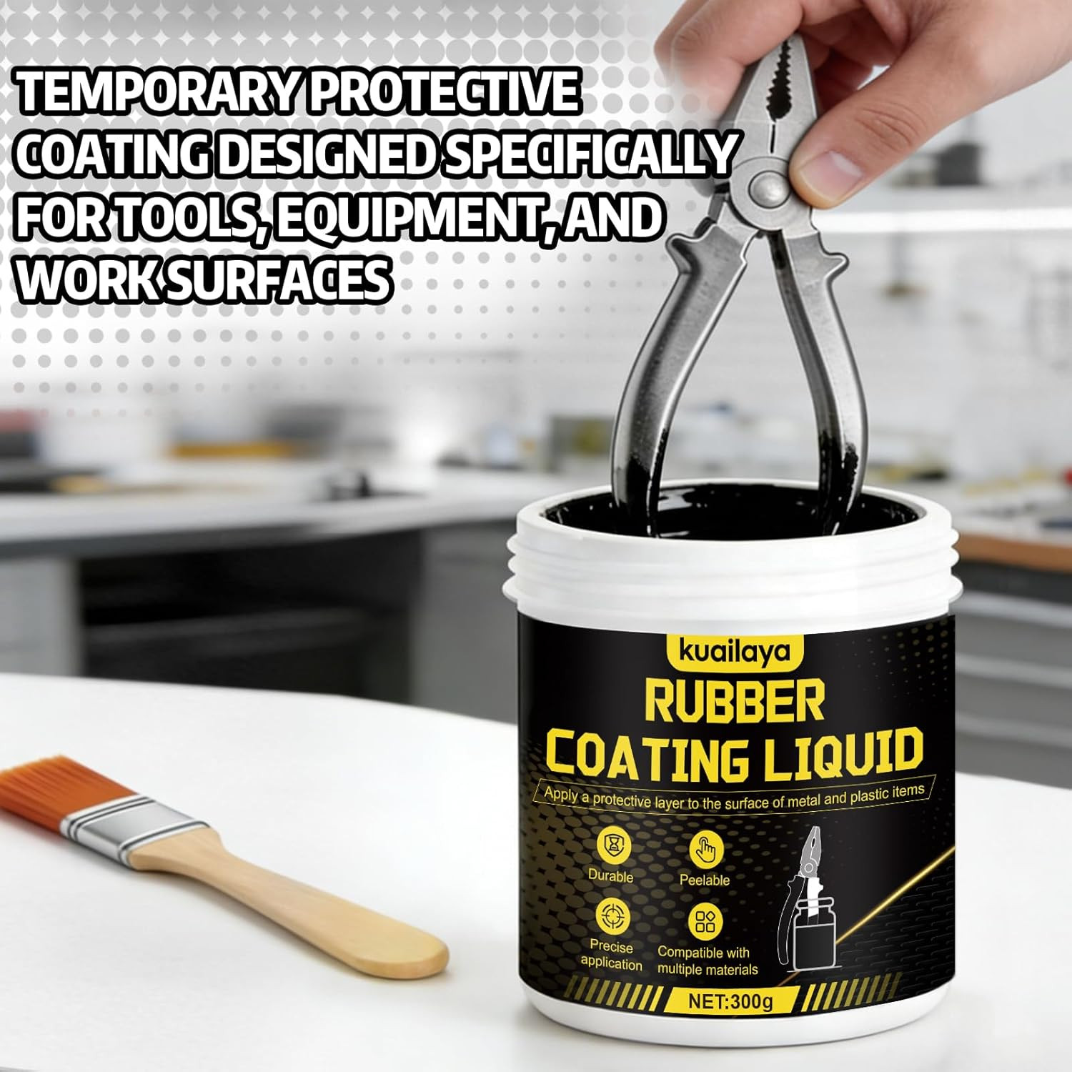 Rubber Dip for Tools, Liquid Rubber Dip Tool Handle Dip Coating Effective Protec