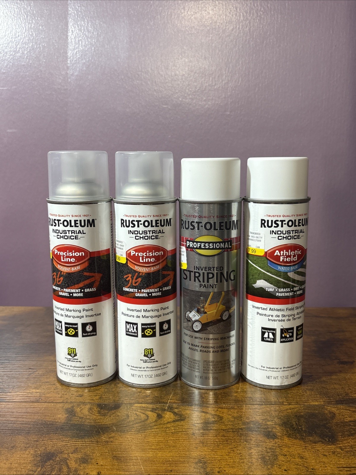 Inverted Marking Paint RUSTOLEUM Mixed Types Lot Of 4