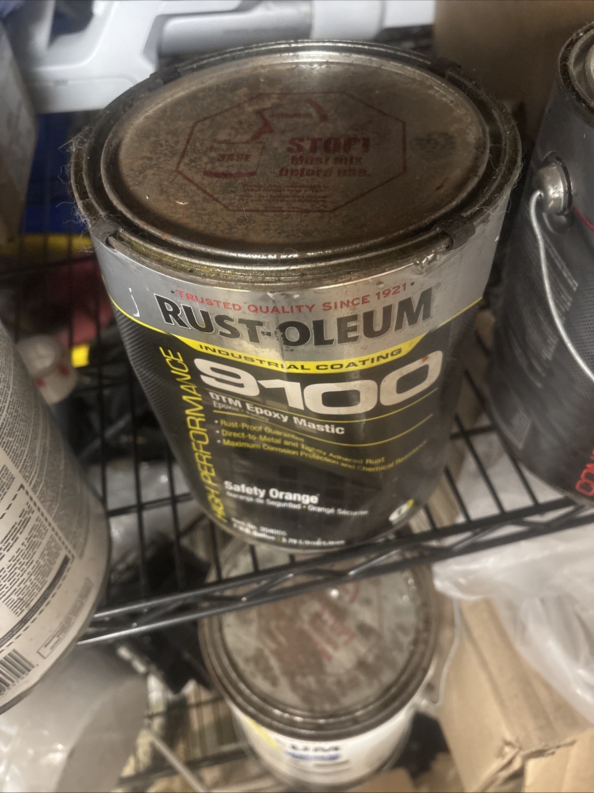 Rust-Oleum 204005 Safety Orange ROCEpoxy 9100 DTM Epoxy Mastic, Base, 1 Gal