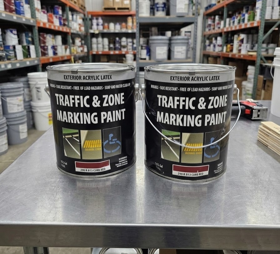 1pc Traffic And & Curb Red Latex Gallon Traffic Paint Z9R813-16 Traffic And Zone