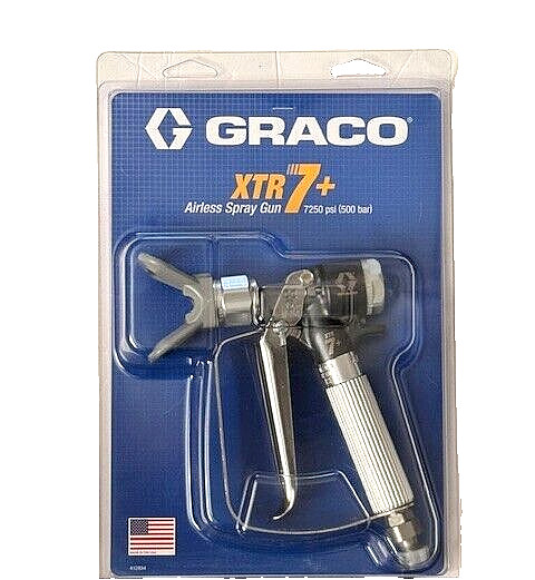 Graco XTR7+ Airless Spray Gun High Flow 7250PSI Round Handle XTR720 No Tip -NEW