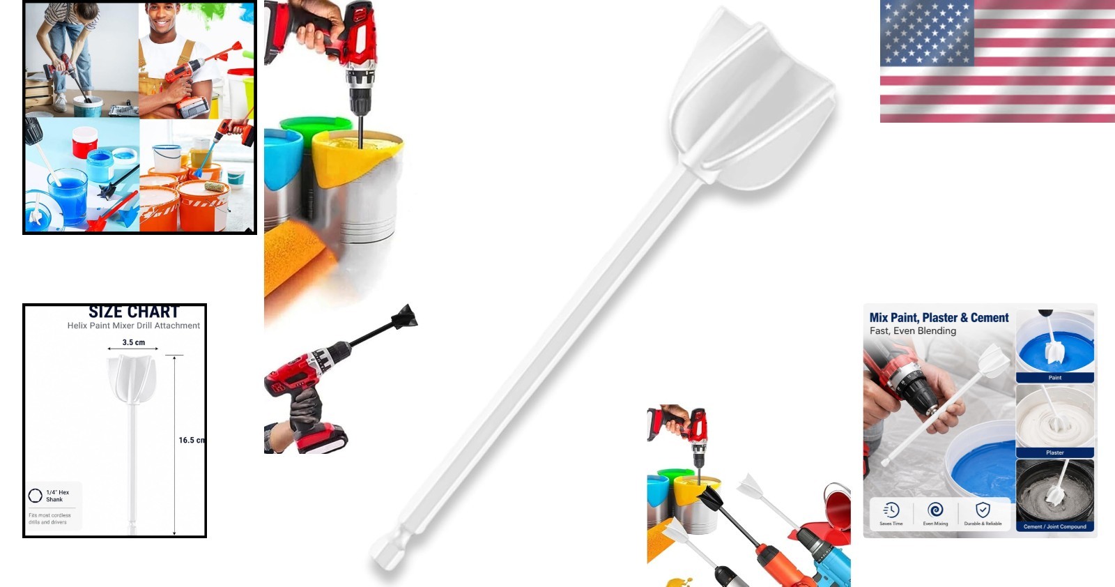Efficient Paddle Mixer for Paint, Plaster & Cement – Universal Drill Attachment