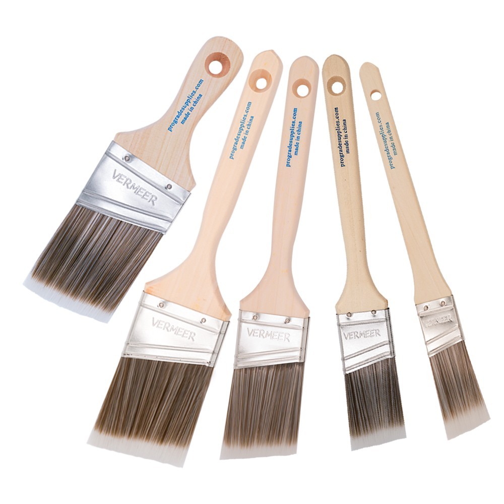 5-Pack Angle Brushes in Assorted Sizes for All Latex and Oil Paints & Stains