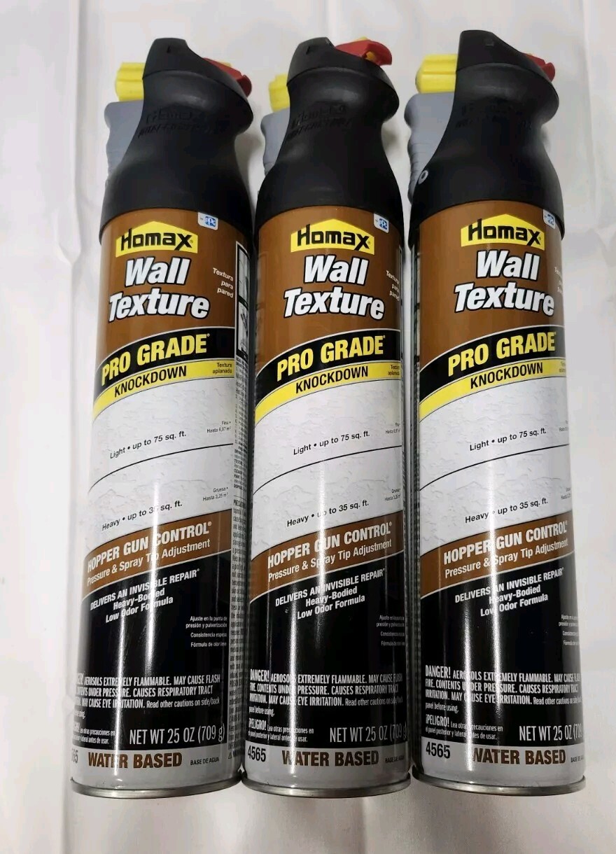HOMAX Pro Grade HOPPER GUN Control Water-Based Wall Knockdown Box Of 3 25OZ