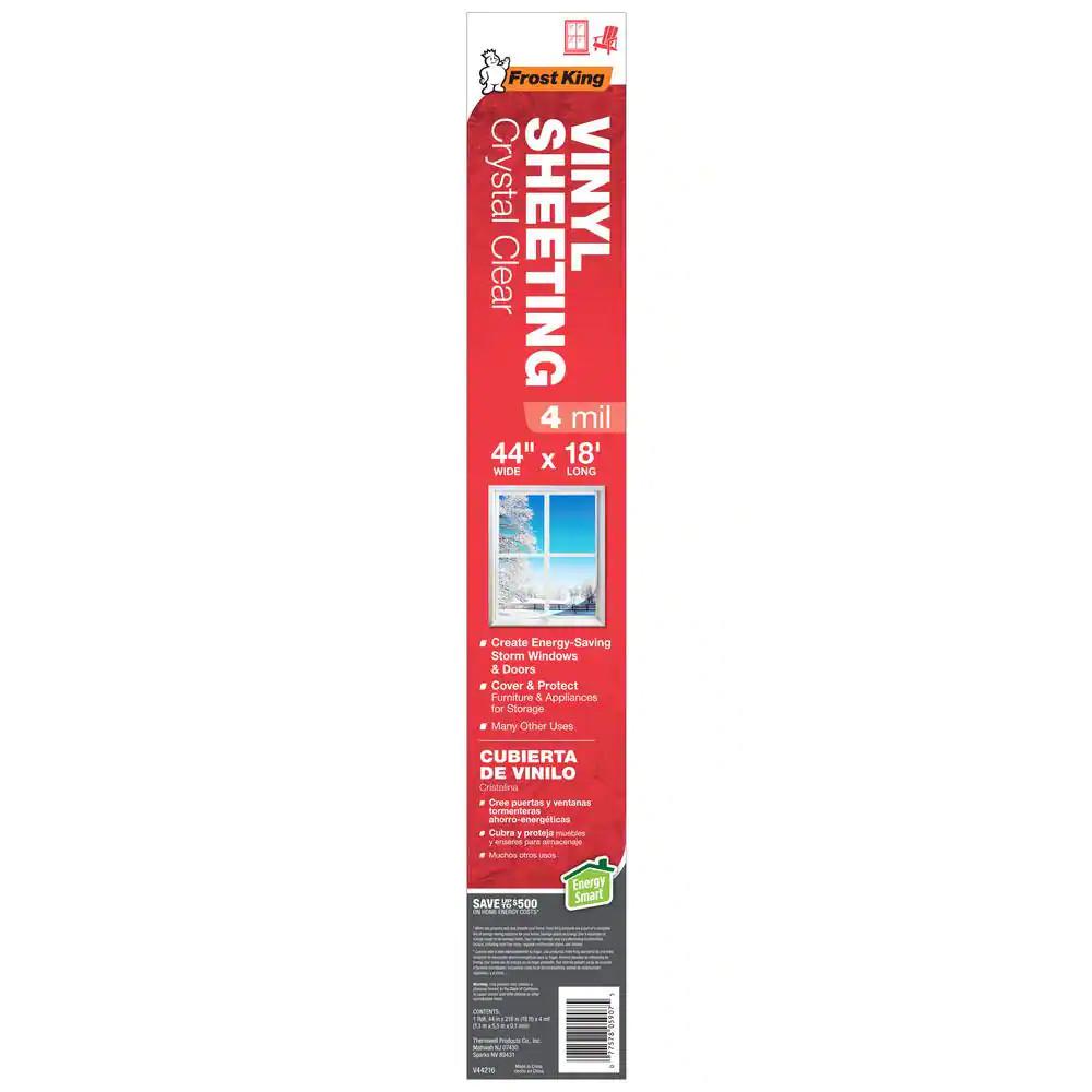 44 In. X 216 In. X 4 Mil Clear Rolled Vinyl Sheeting