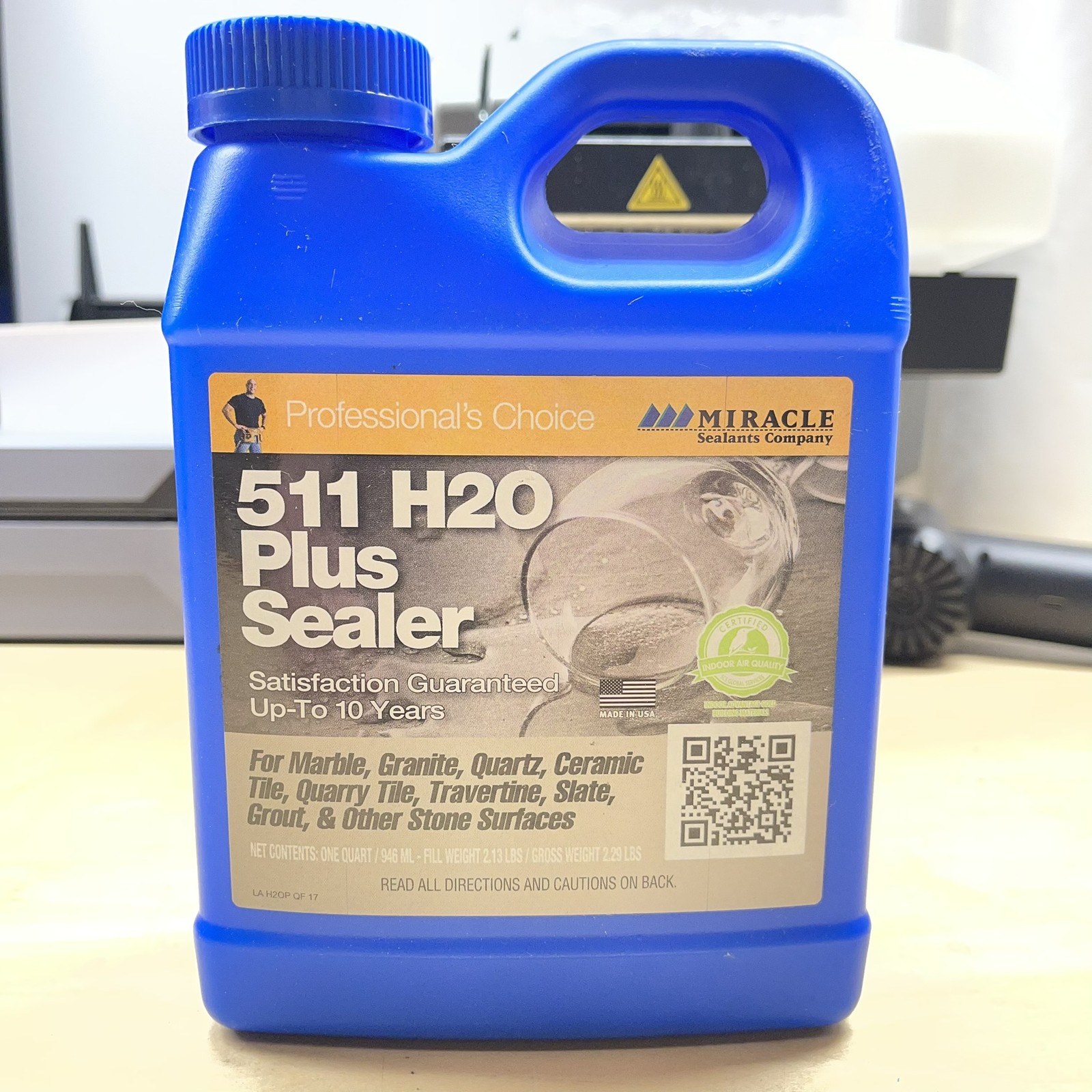 Miracle 511 H2O Plus Sealer 1 Quart Water Based Penetrating Stone Tile Grout