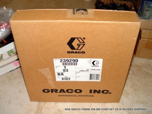 NEW GRACO 239290 239-290 CORD SET 25’14 GA FREE SHIPPING!
