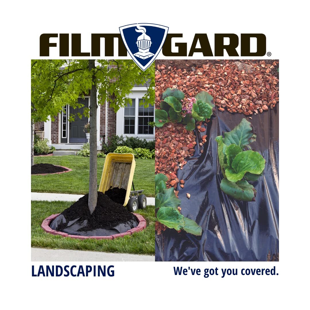 10x25x4 MIL Clear Polyethylene Sheeting for Construction Landscaping Projects
