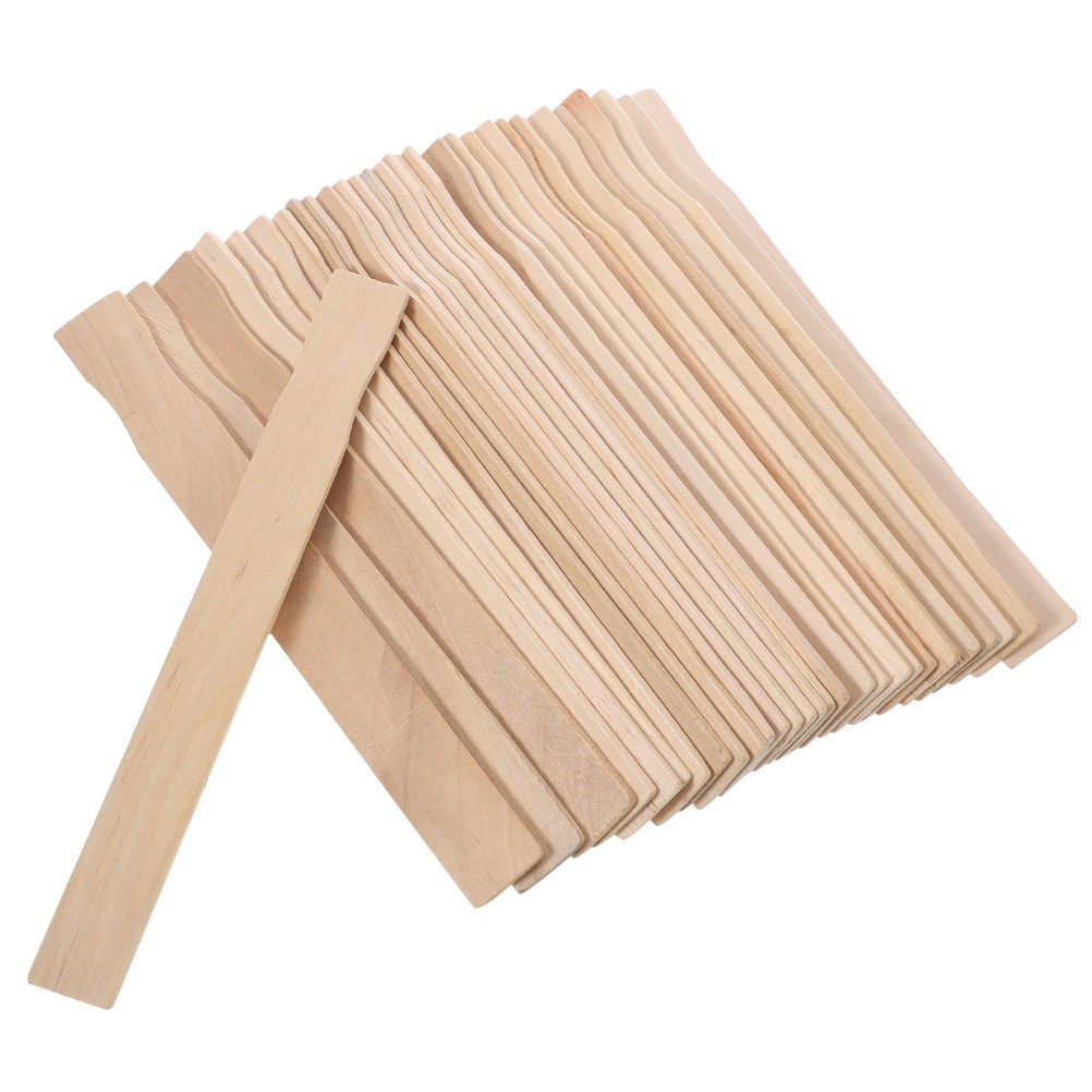 30Pcs Paint Stirring Tools Wooden Sticks Manual Mixing Tool Beige for Home