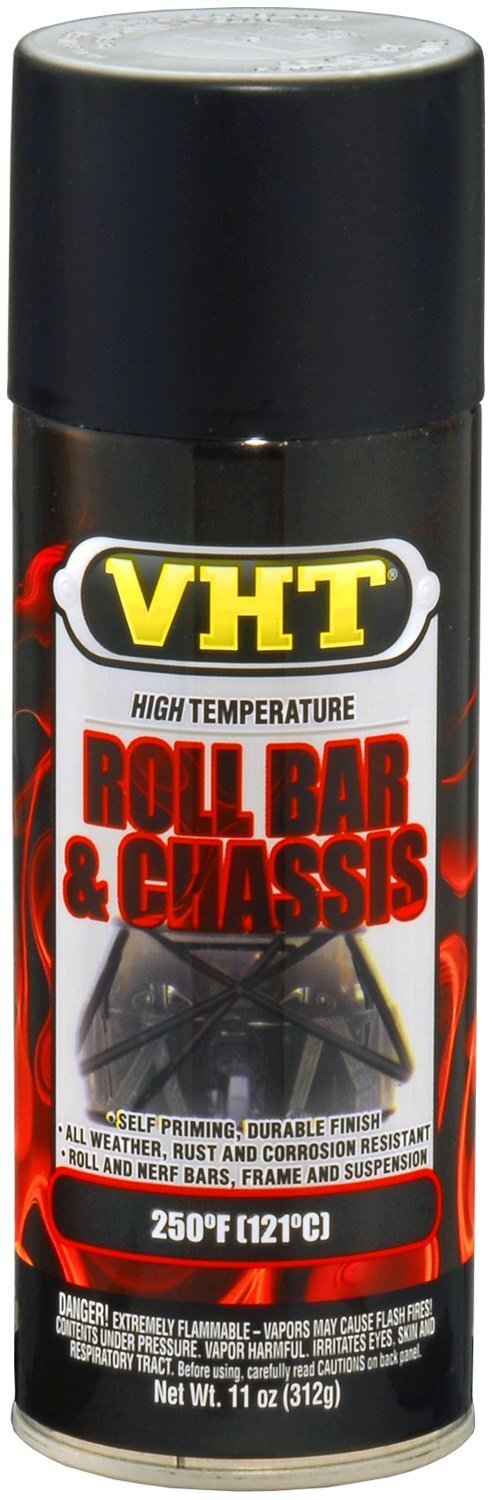 VHT High Temp Satin Black Chassis Spray Paint 11 oz One Step Epoxy Coating
