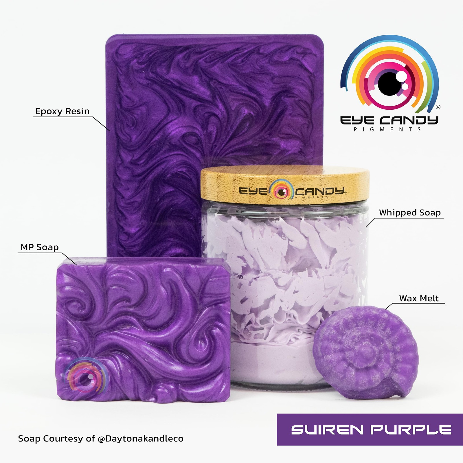 Eye Candy Pigments Premium Purple Mica Powder – 50 Gram (Pack of 1), purple