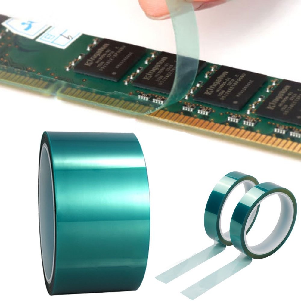 Green Polyester Tape, High Temp Masking Tape, Powder Coating, Adhesive JQ