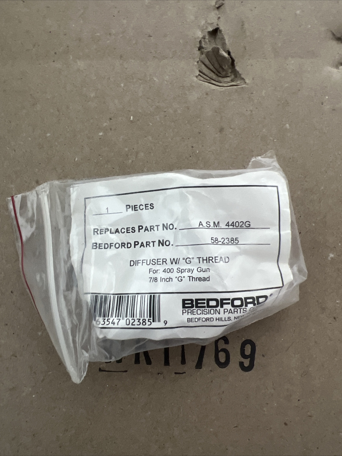 BEDFORD – DIFFUSER – 300/400 GUN (7/8 “G” THREAD) – 58-2385