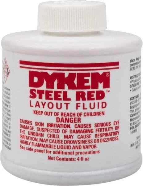 Dykem 80396 Layout Fluid, Steel Red(Tm), 4 Oz