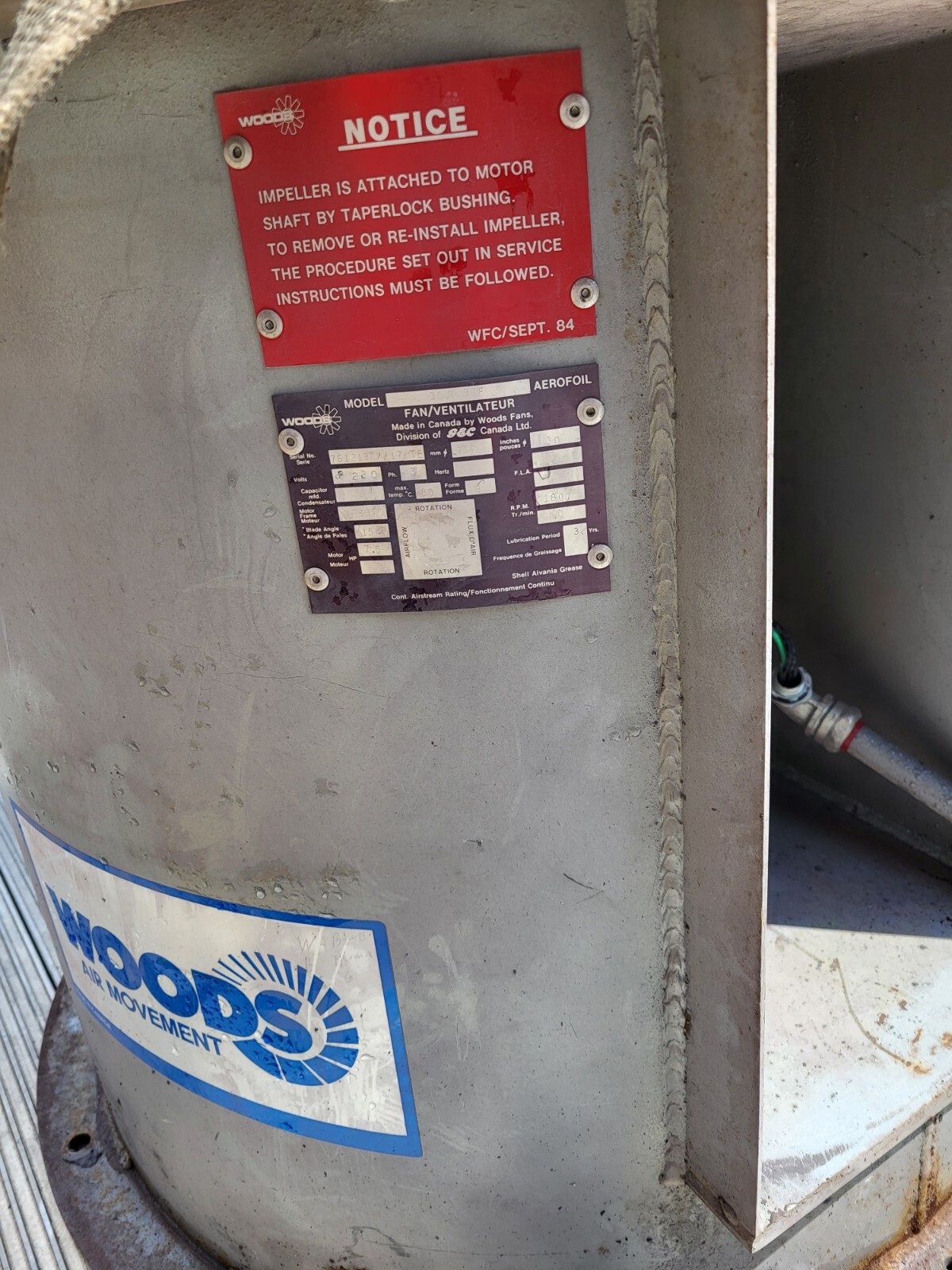 Spraybake Woods 7.5HP Fan