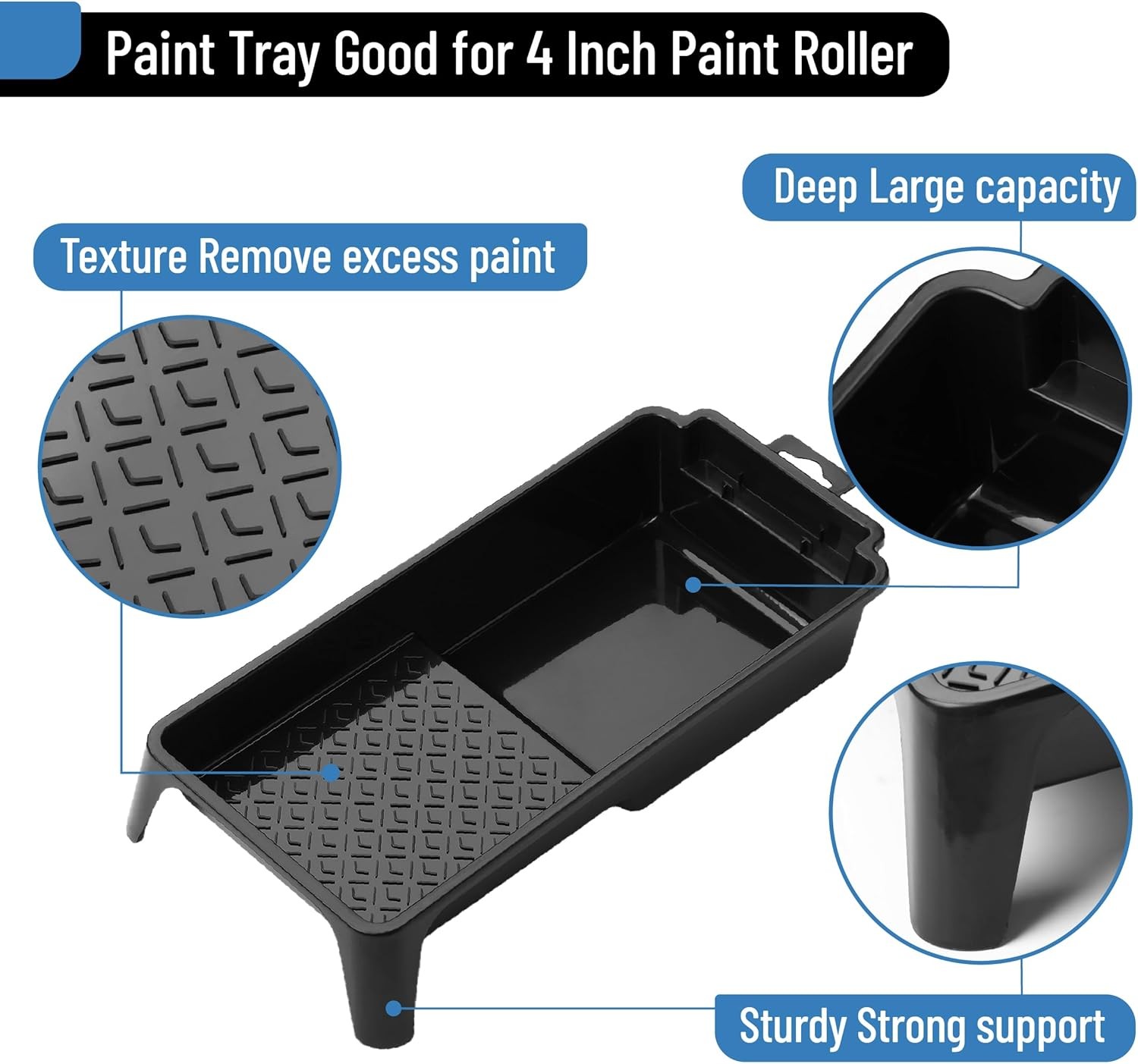 Bates- 4 Inch Paint Tray Set, 22 pcs, 1x 4 Roller Tray, 20x…