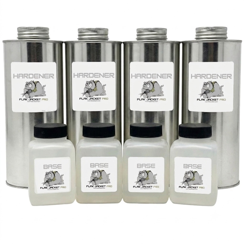 Flak Jacket Pro Protective Coating Kits Base & Hardener Industrial Set of 4
