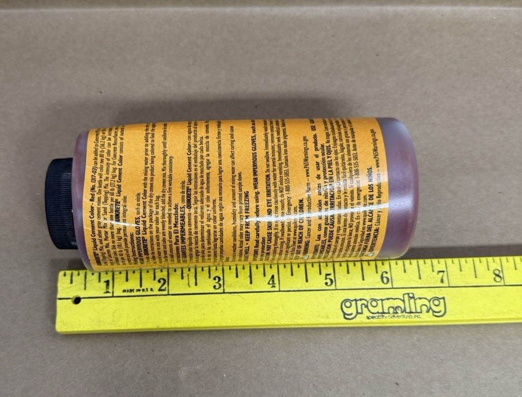 Quikrete 1317-03 Liquid Cement Color, Red, NET 10 FL. OZ.(296 mL) New Sealed