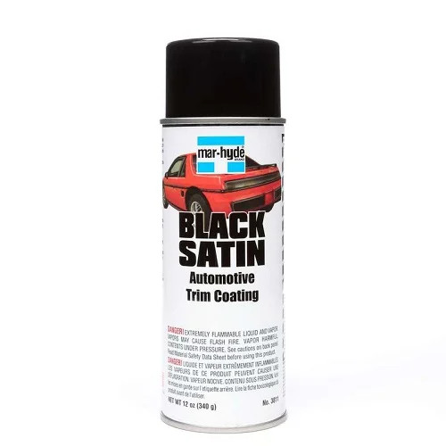 Mar-Hyde Black Satin Automotive Trim Coating 03811 Aerosol 12 oz Net Wt