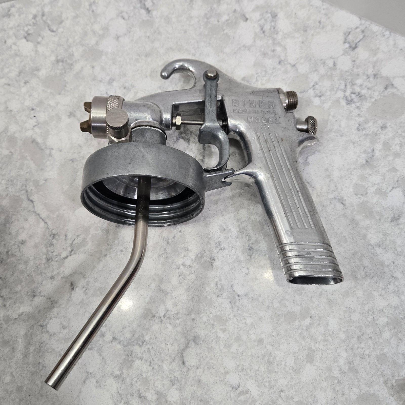 NOS Vintage Binks Model 35 Paint Spray Gun With Can Cup