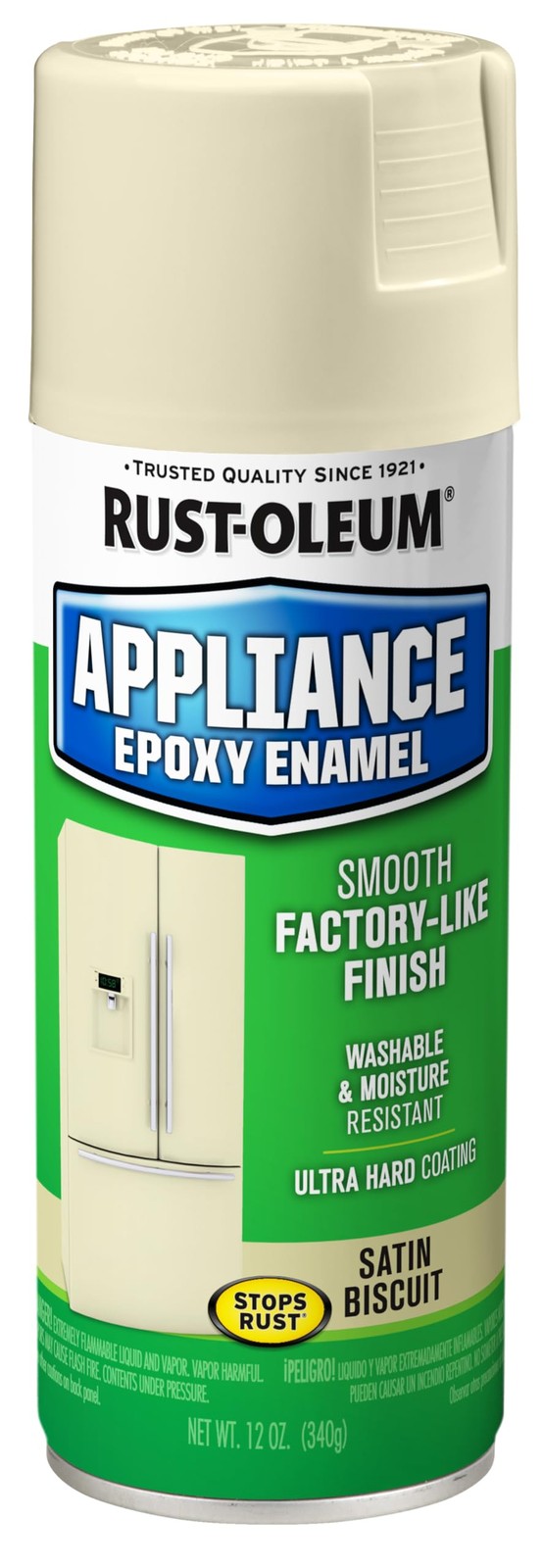Rust-Oleum 210372 Specialty Appliance Epoxy Spray Paint, 12 12 oz, Biscuit