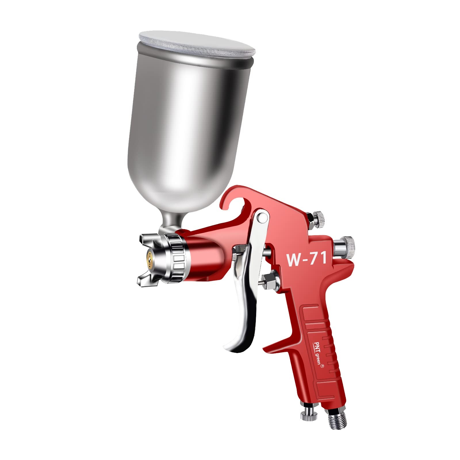 PNTGREEN HVLP Spray Gun 400CC Aluminum Swivel Cup 1.5mm Nozzle Professional Grad