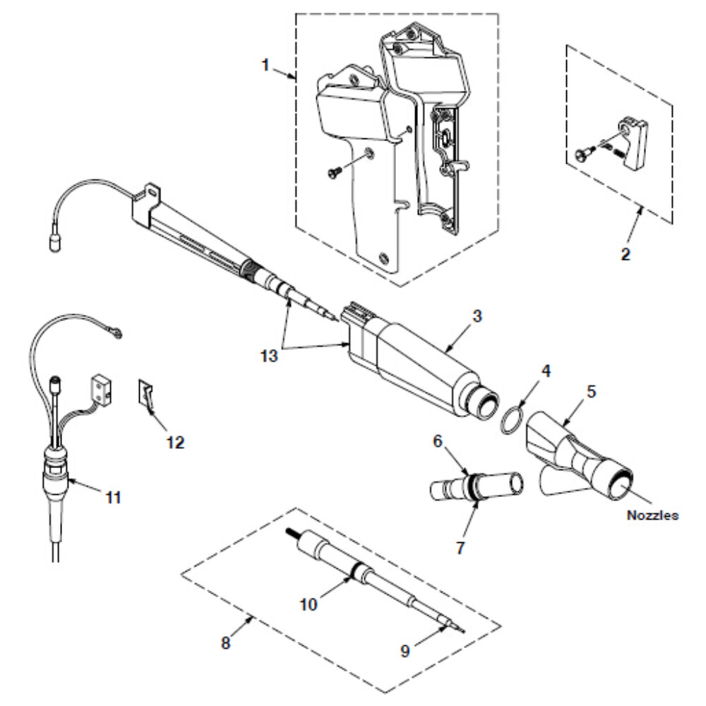 134376 Versa-Spray II Automatic Powder Spray Guns Resistor Holder Spare Parts
