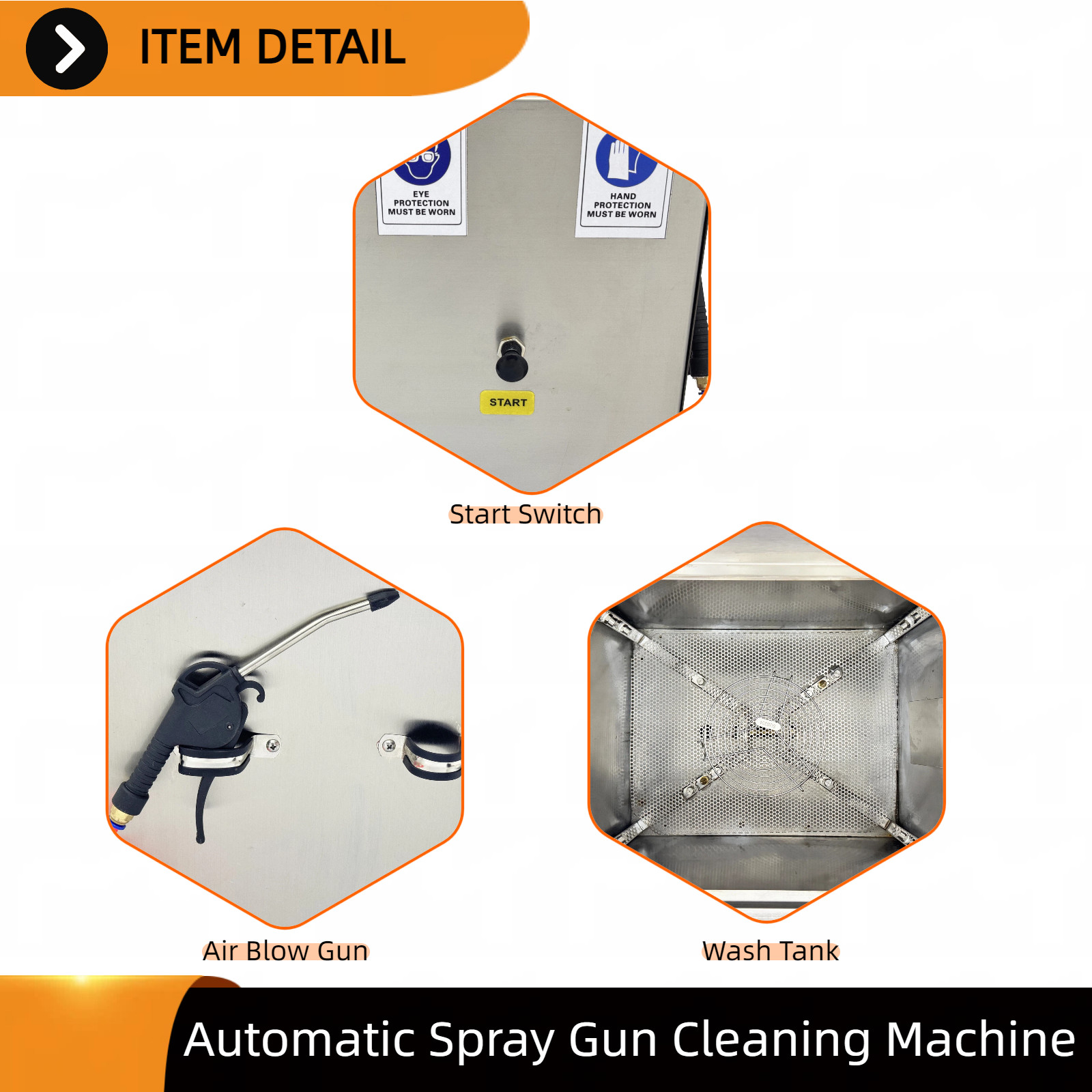 Pneumatic Solvent Automatic Paint Gun Washer for Oil-based Paint Spraying